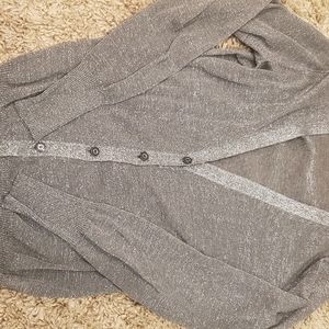Tory Burch Metallic Sheer Cardigan